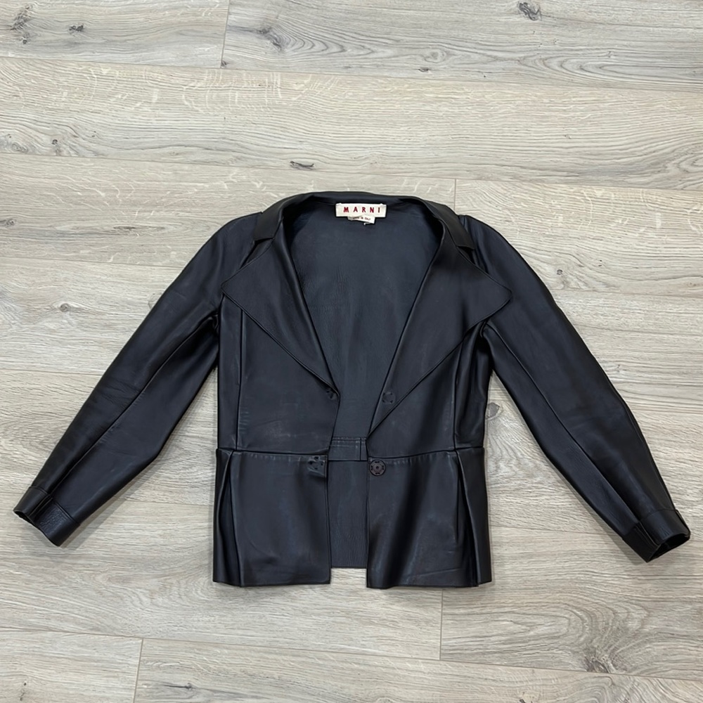 DESIGNER WOMEN MARNI , DOMESTICATED LAMB LEATHER. 100% AUTHENTIC. SIZE 40/S